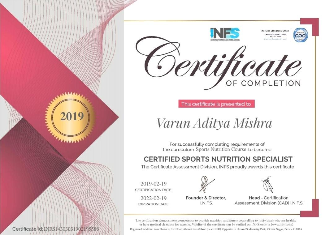 Certified Sports Nutrition Specialist