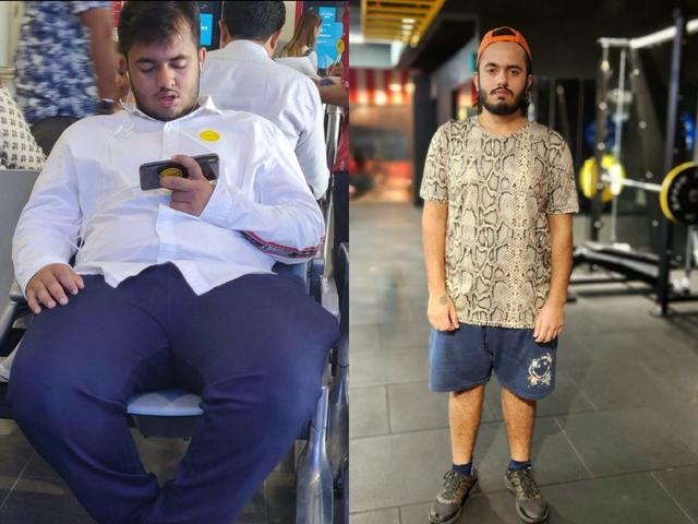 Before and after photo of Sahil Sharma